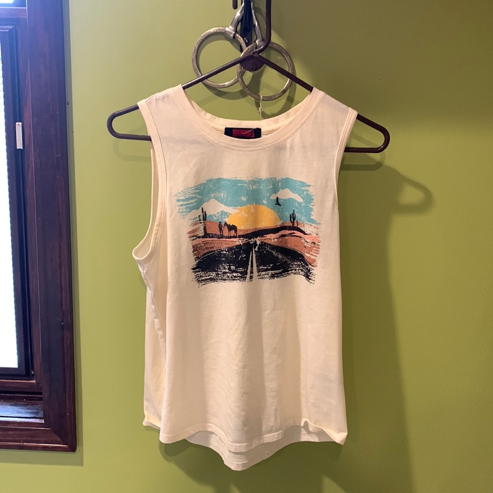 Western rock and roll tank top.